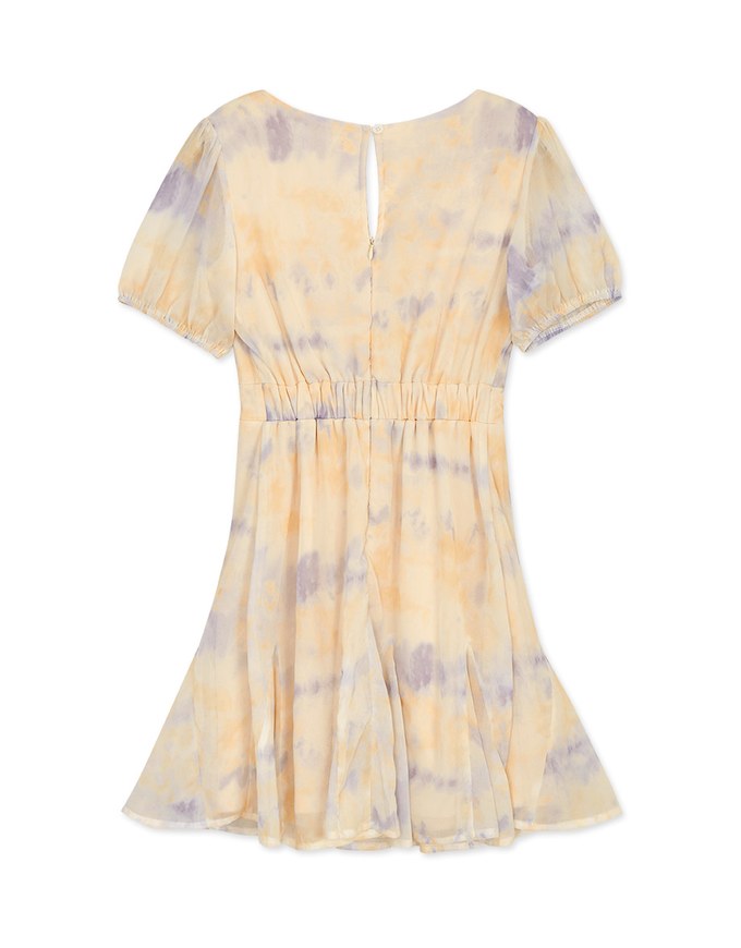 Celestial Tie-Dye Mini Dress