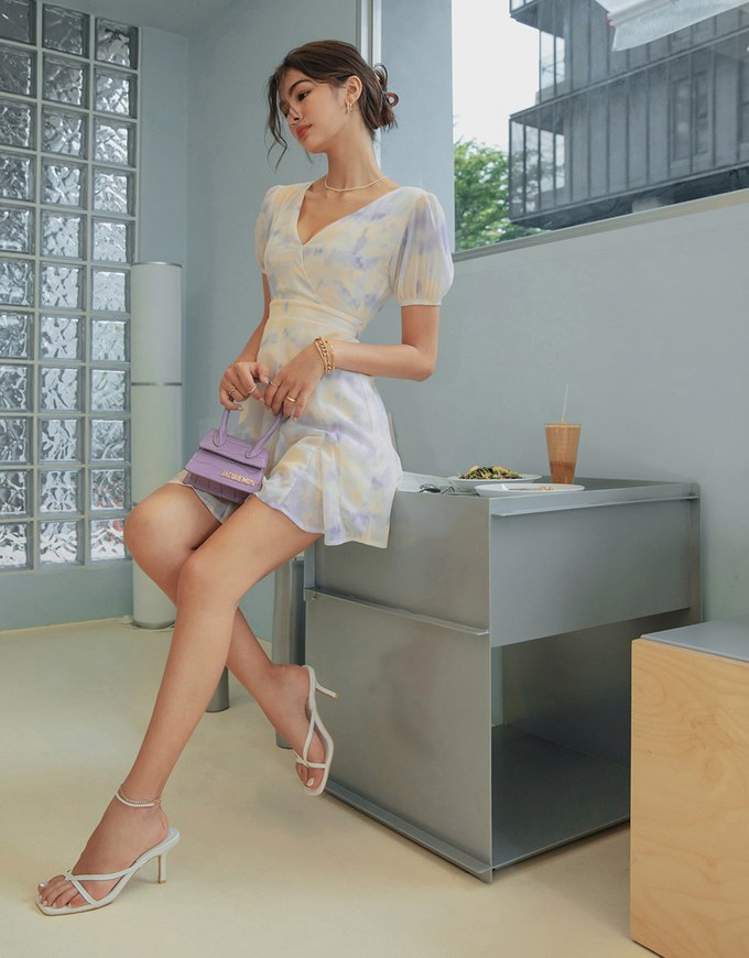 Celestial Tie-Dye Mini Dress
