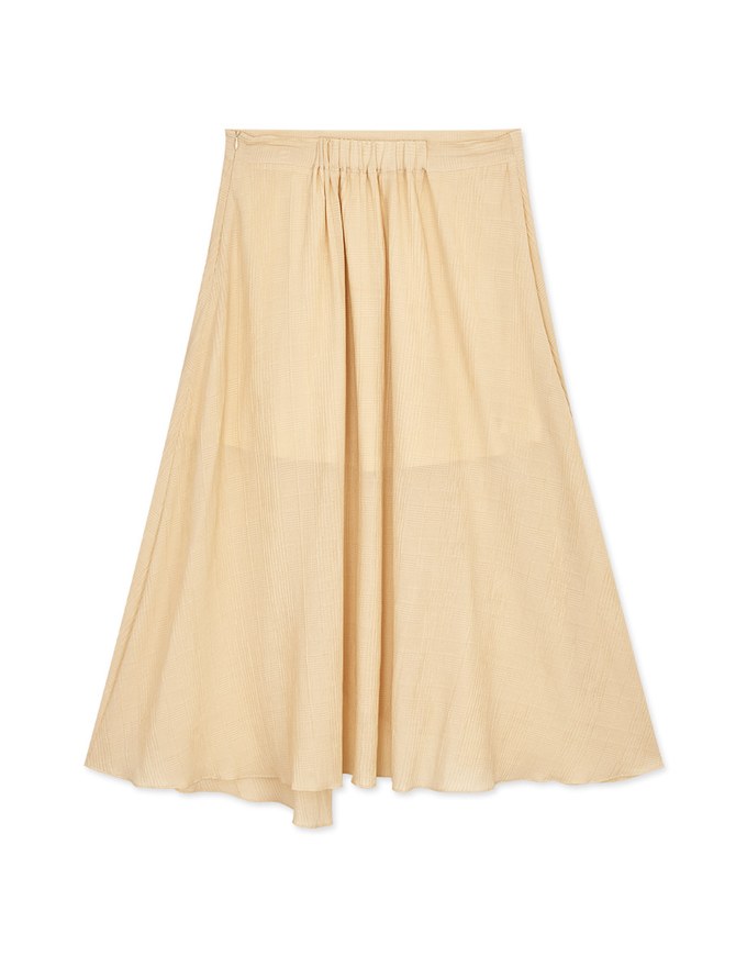 Irregular Layered Slit Flowy Maxi Skirt