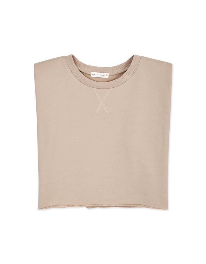 Crewneck Loose Tank Top (With Shoulder Pads)