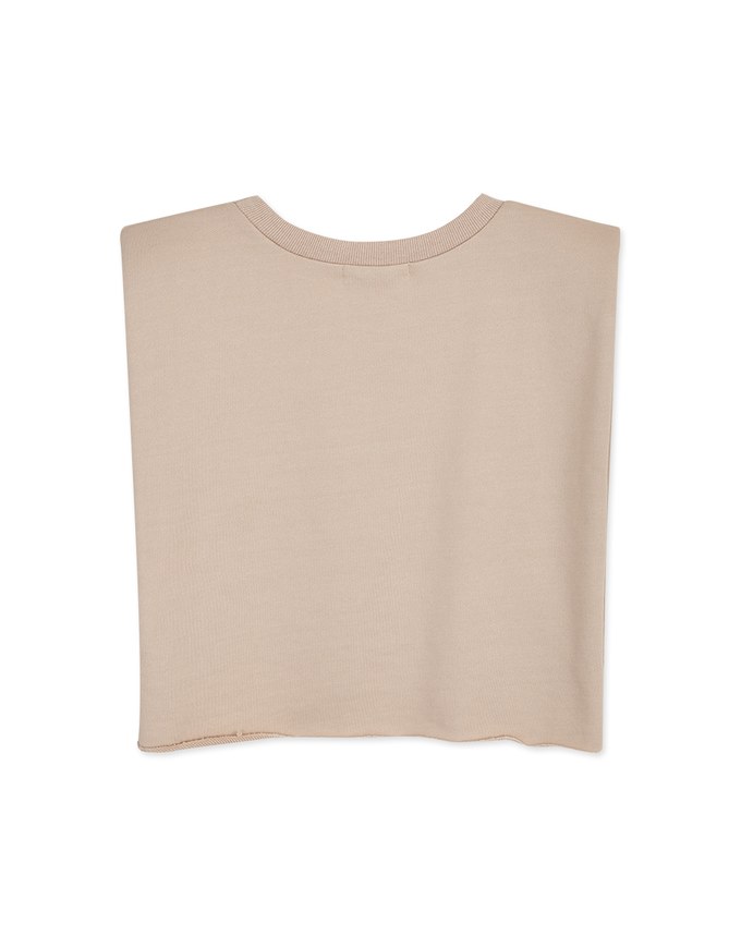 Crewneck Loose Tank Top (With Shoulder Pads)