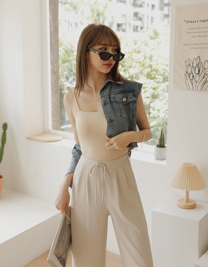 【Air Cool 2.0】Air Comfy Milk Silk Thin Strap Bra Top