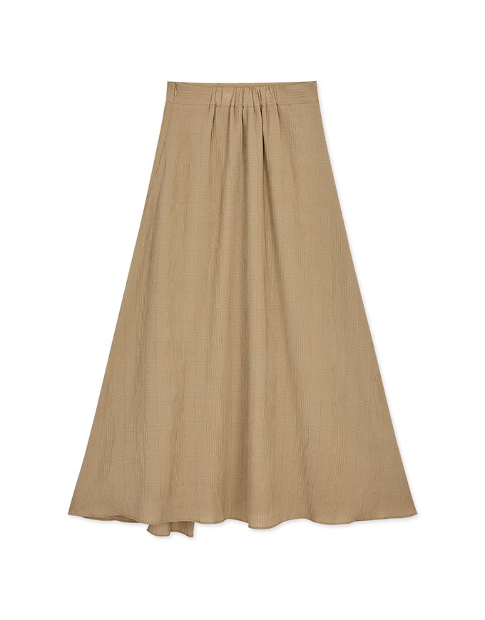 Irregular Layered Slit Flowy Maxi Skirt