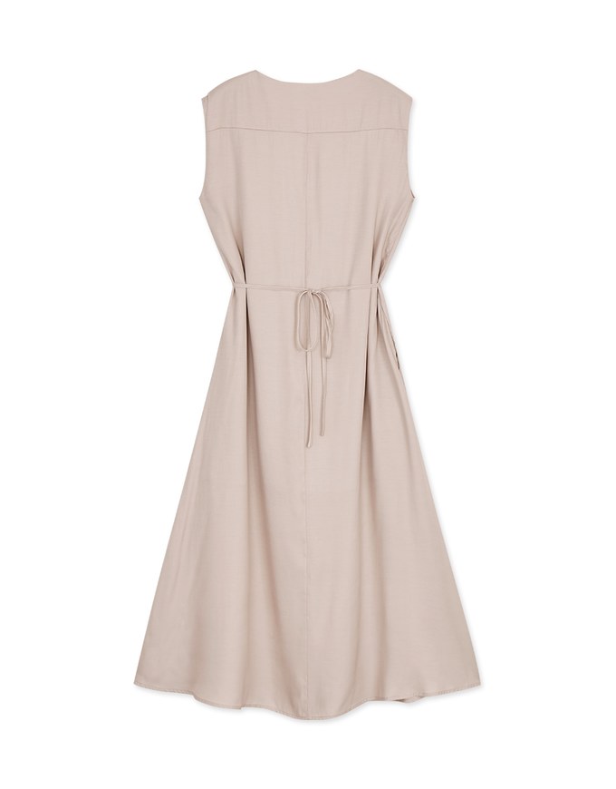 Ethereal Tie-Back Scrunch Sleeveless Maxi Dress