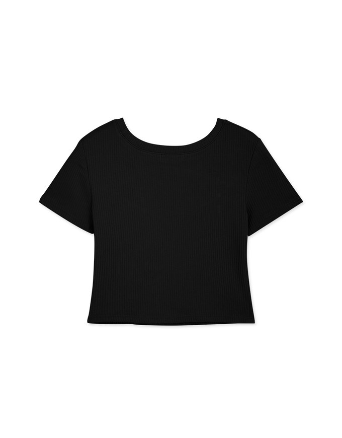 Cutout Front Crop Top