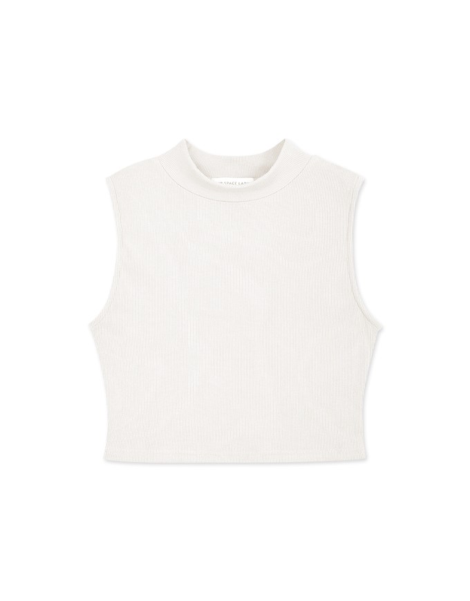 Turtleneck Sleeveless Crop Top