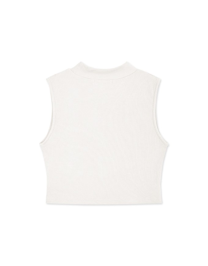 Turtleneck Sleeveless Crop Top