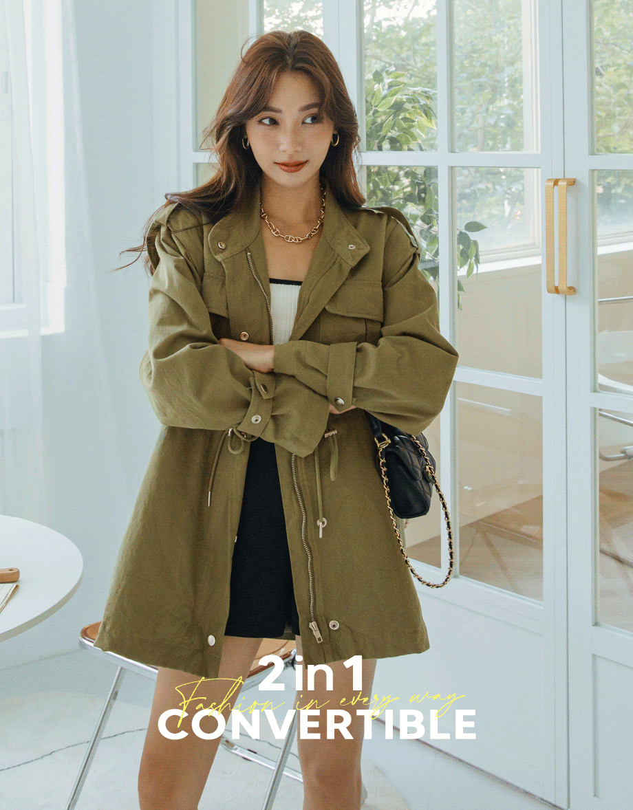 2WAY Waist Drawstring Workwear Blazer