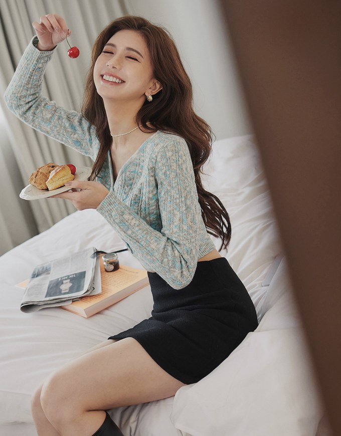 Woolen A-line Skirt