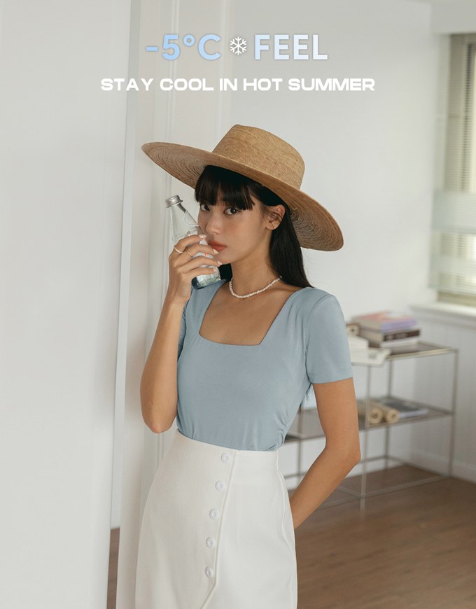 Breezy Cool Side Scrunch Top