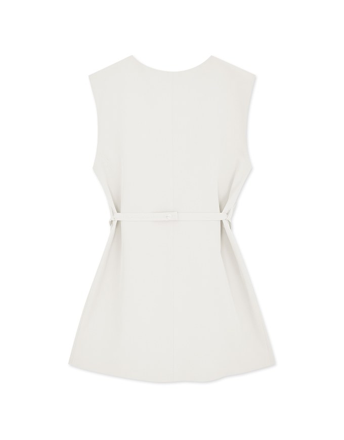 Double Breasted Suit Vest Mini Dress (With Belt)