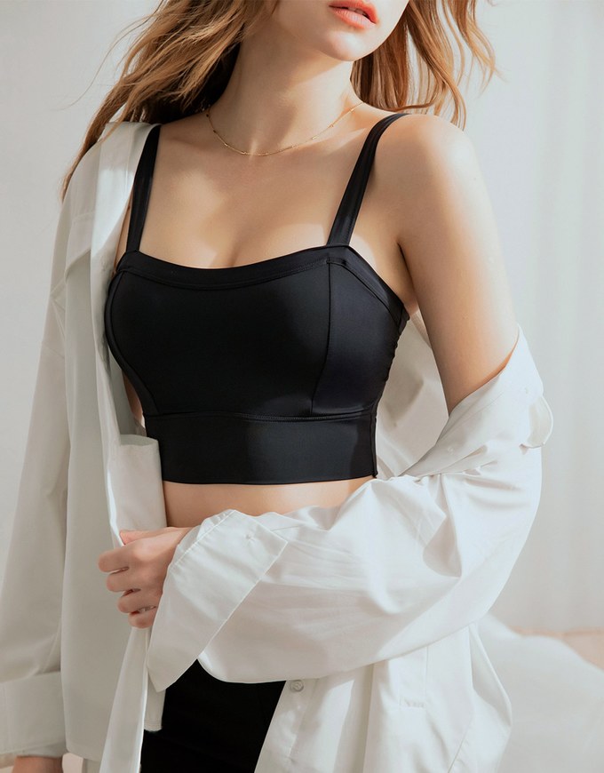 Airy Cool Wide Shoulder Straps Bra Top