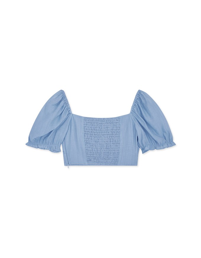 2Way Puffy Sleeve Crop Top (With Padding)