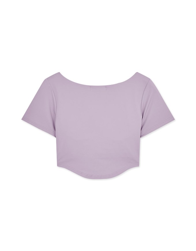 Cooling Push-Up u Collar Crop Fit Bra Top