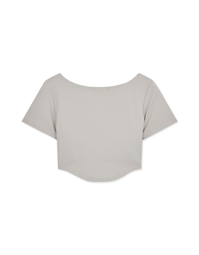 Cooling Push-Up u Collar Crop Fit Bra Top