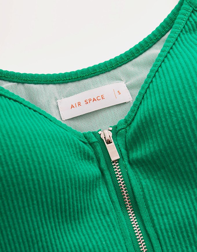 【Air 2.0】Zippered Spaghetti Bra Top ( With Padding)