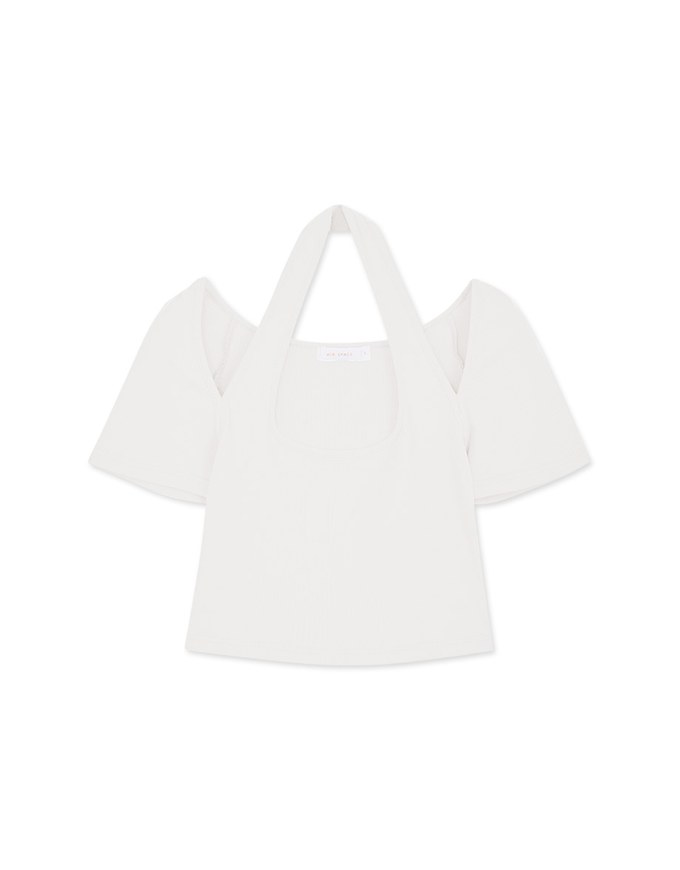 Halter Neck Cutout Crop Top