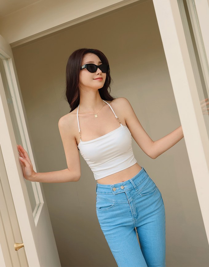 【Air 2.0】Cooling Halter Bra Top ( With Padding)