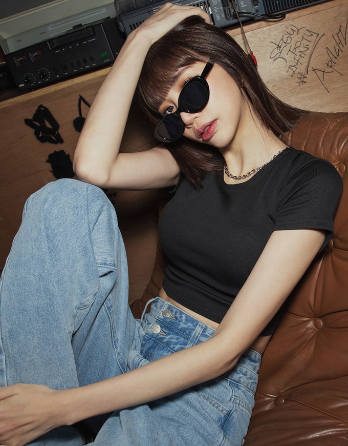 Fantastially Busty Short-Sleeved Bra Top