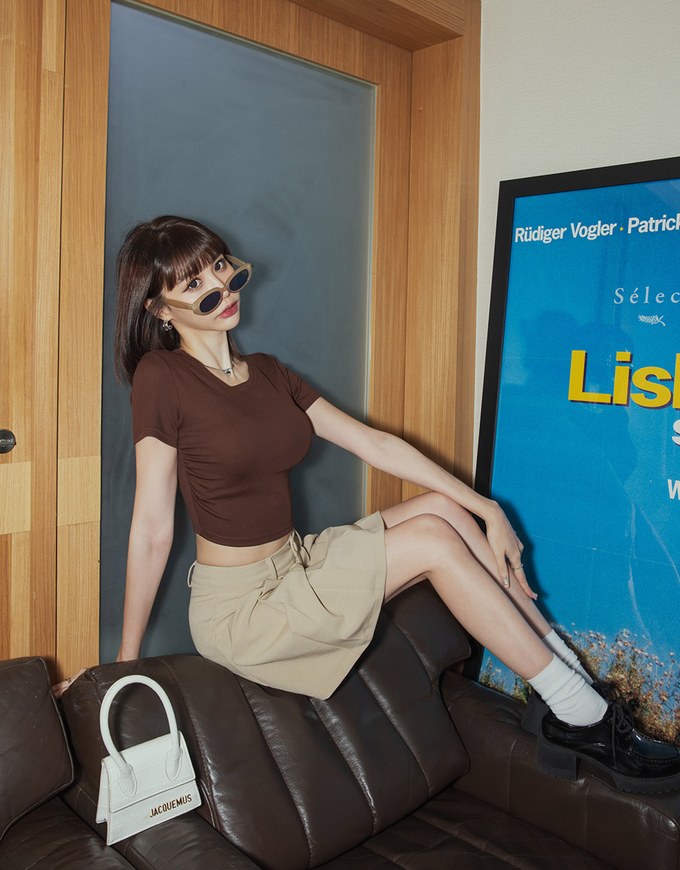 Fantastially Busty Short-Sleeved Bra Top