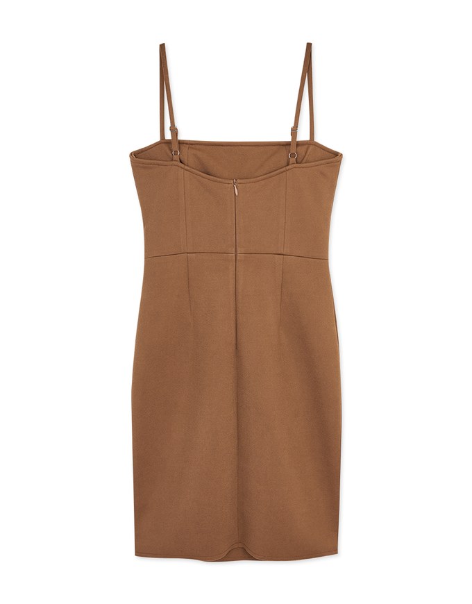 Slit Mini Dress (With Padding)