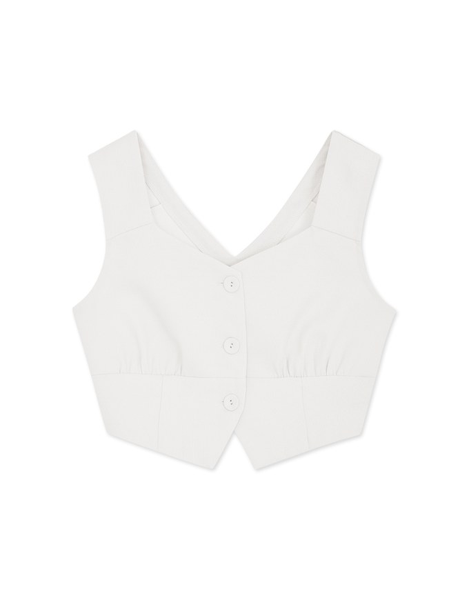 Tweed Scrunch Crop Tank Top