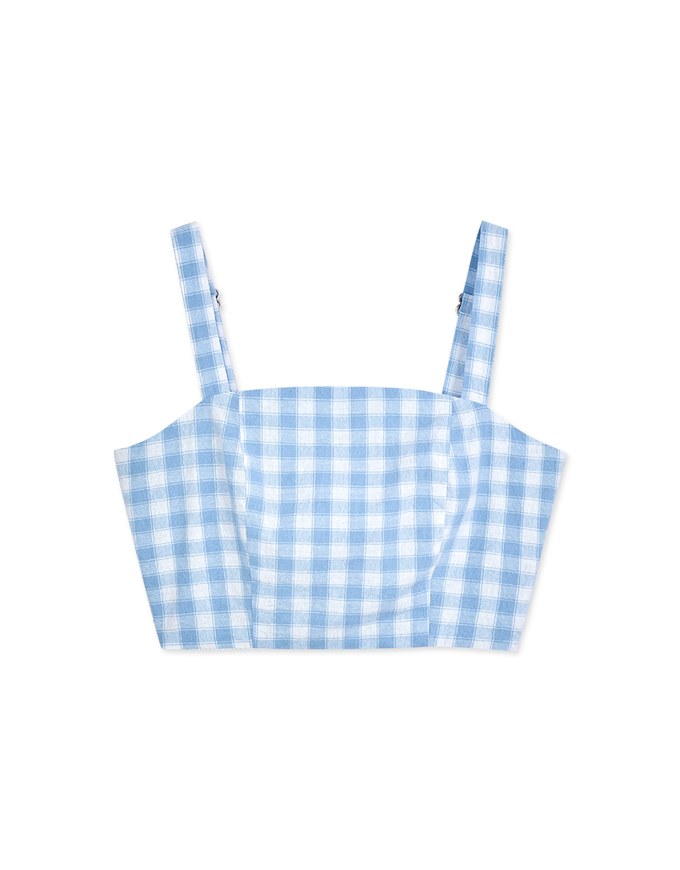 Versatile Checkered Crop Tank Top