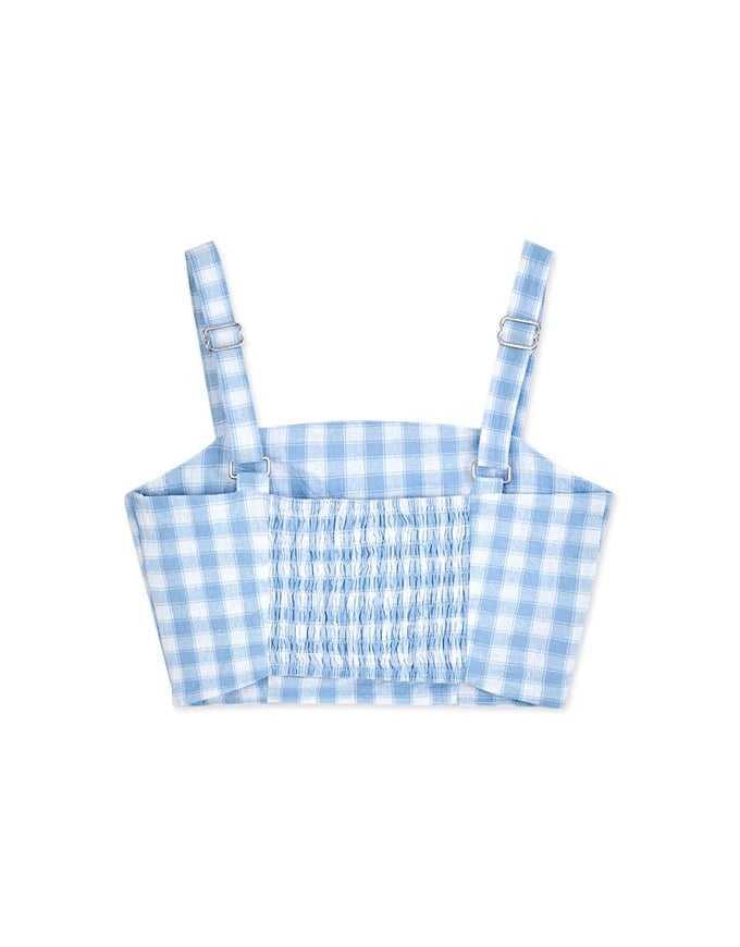 Versatile Checkered Crop Tank Top