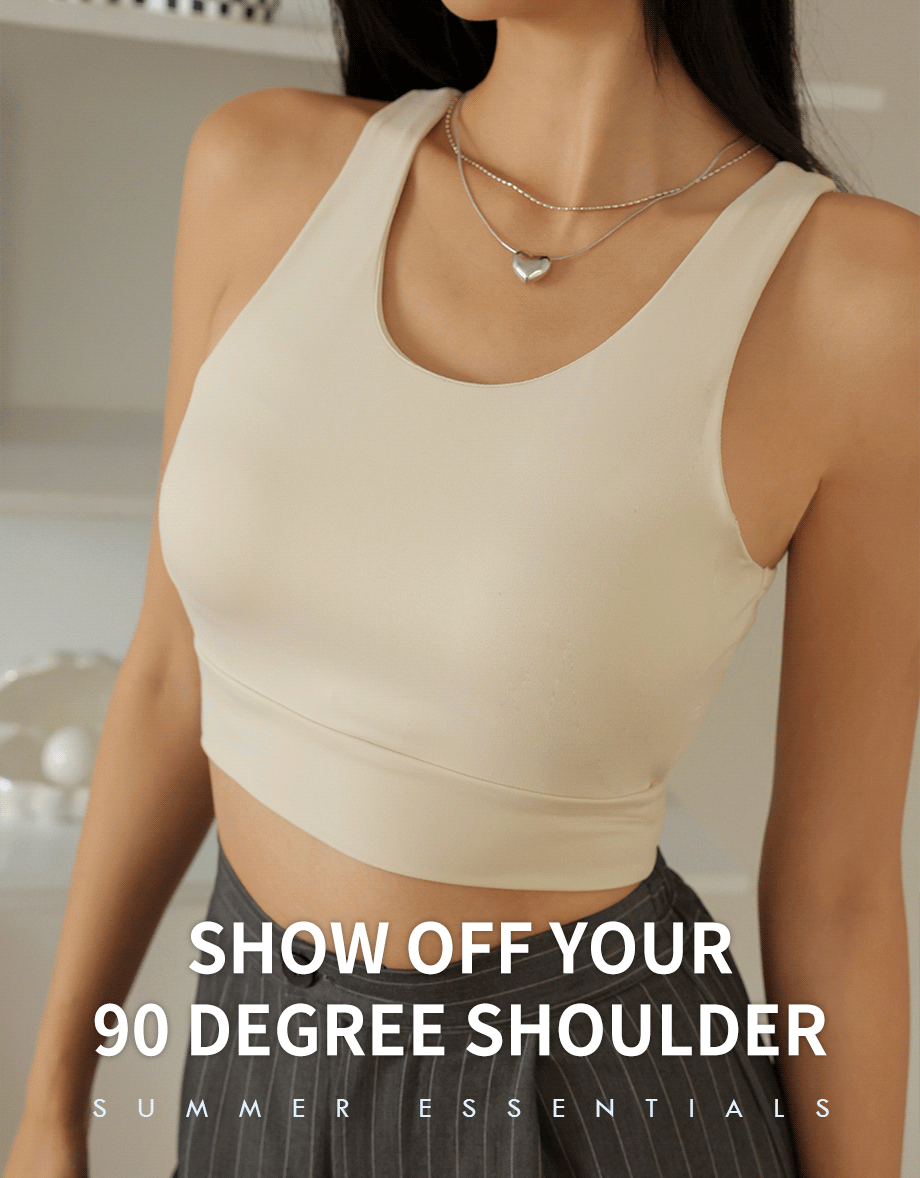 【Air 2.0】Cooling Hollowed Back Tank Bra Top ( With Padding)