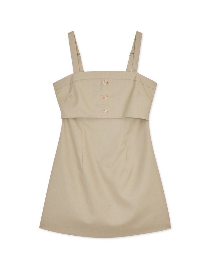 Textured Hollow Waist Mini Tank Dress