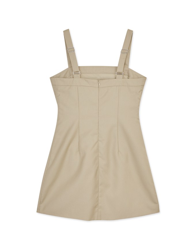 Textured Hollow Waist Mini Tank Dress