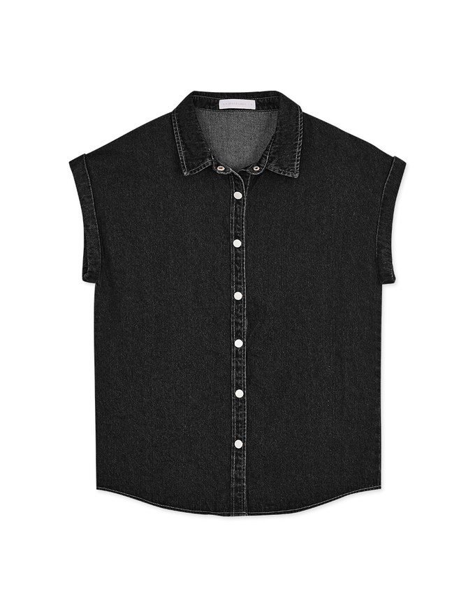 Drop Shoulder Breasted Denim Jacket
