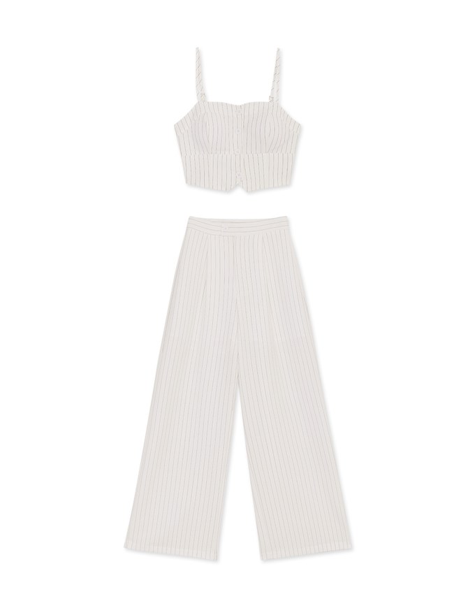 Edgy Chic Suit Pants Set Wear (With Padding)