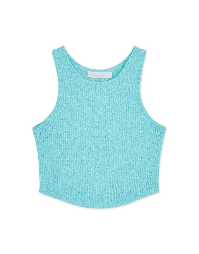 Plain Color Knit Crop Tank Top