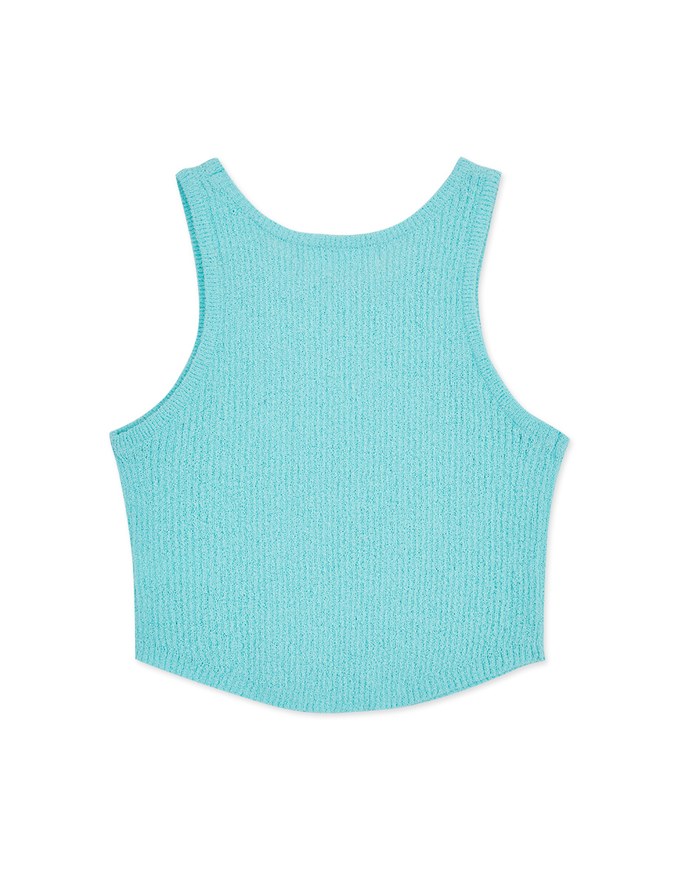 Plain Color Knit Crop Tank Top