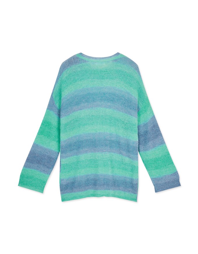 【SHIUAN'S DESIGN】Colorful Two Tone Loose Knit Top