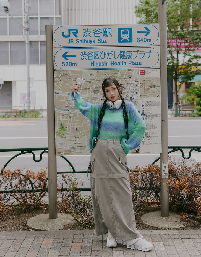 【SHIUAN'S DESIGN】Colorful Two Tone Loose Knit Top