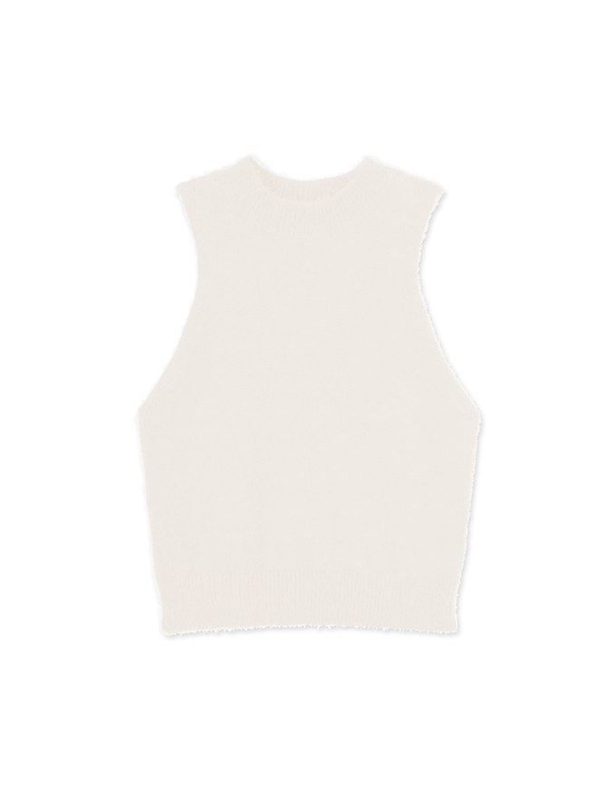 Plush Knitted Crop Tank Top