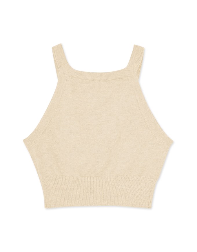 Love Shape Button Knitted Cami Top