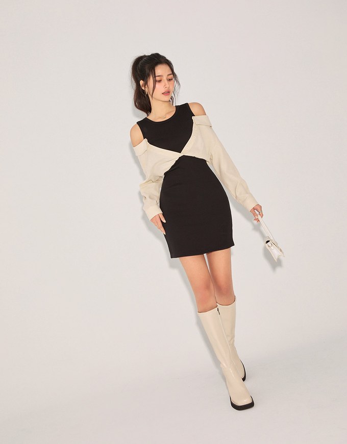 Casual Patchwork Dress