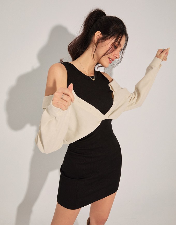 Casual Patchwork Dress