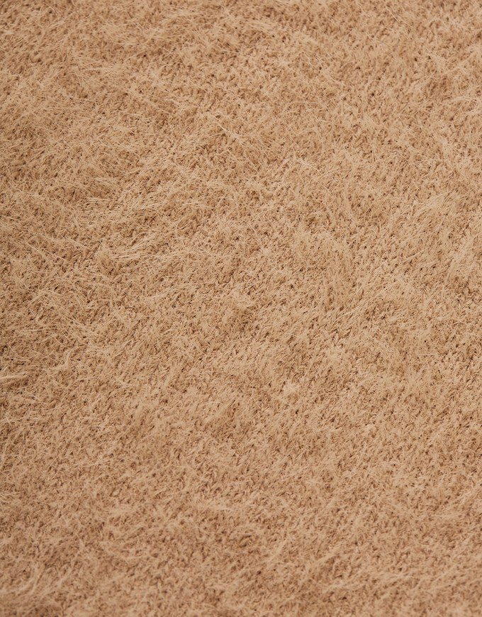 Crop Mohair Hooded Top