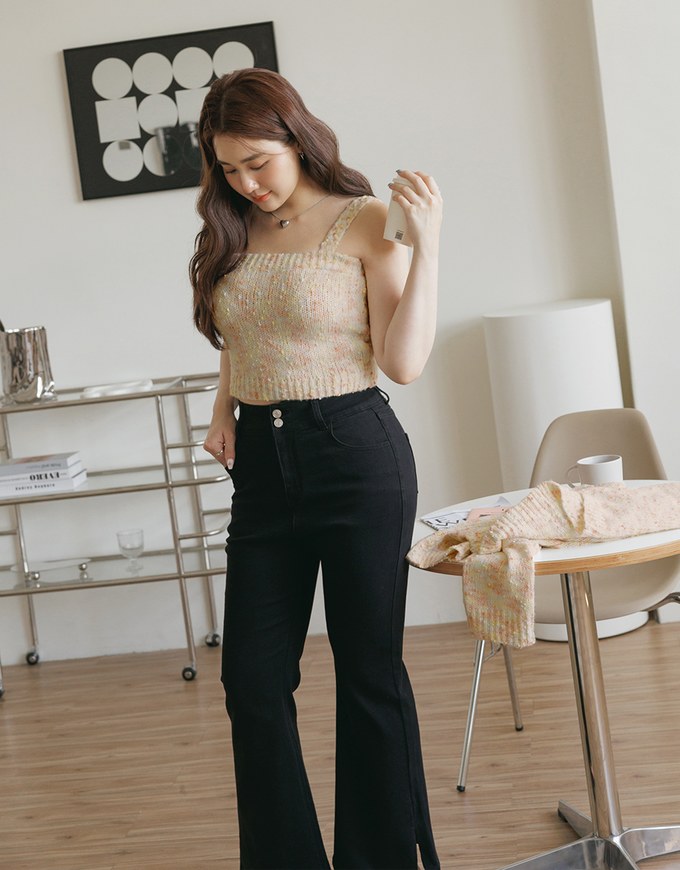 Comfortable Elastic Slim Fit Slit Pants