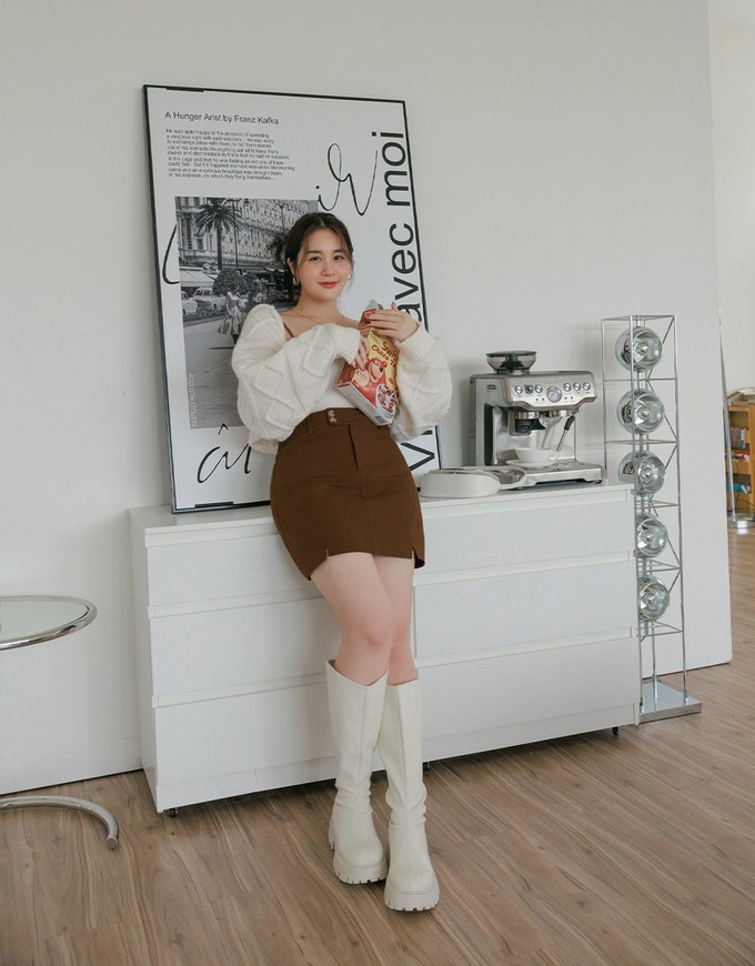 Knitted Hooded Set Wear