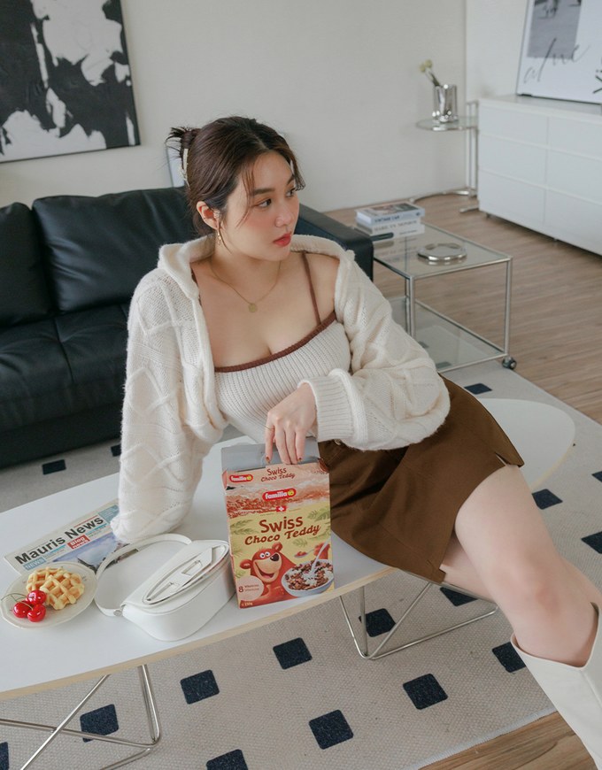 Knitted Hooded Set Wear