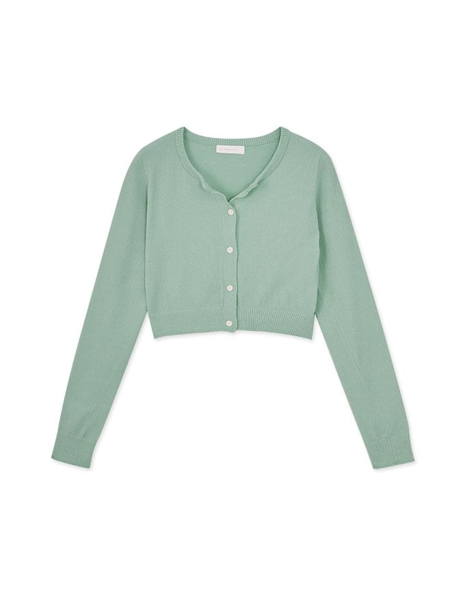 Round Neck Flannel Knit Top