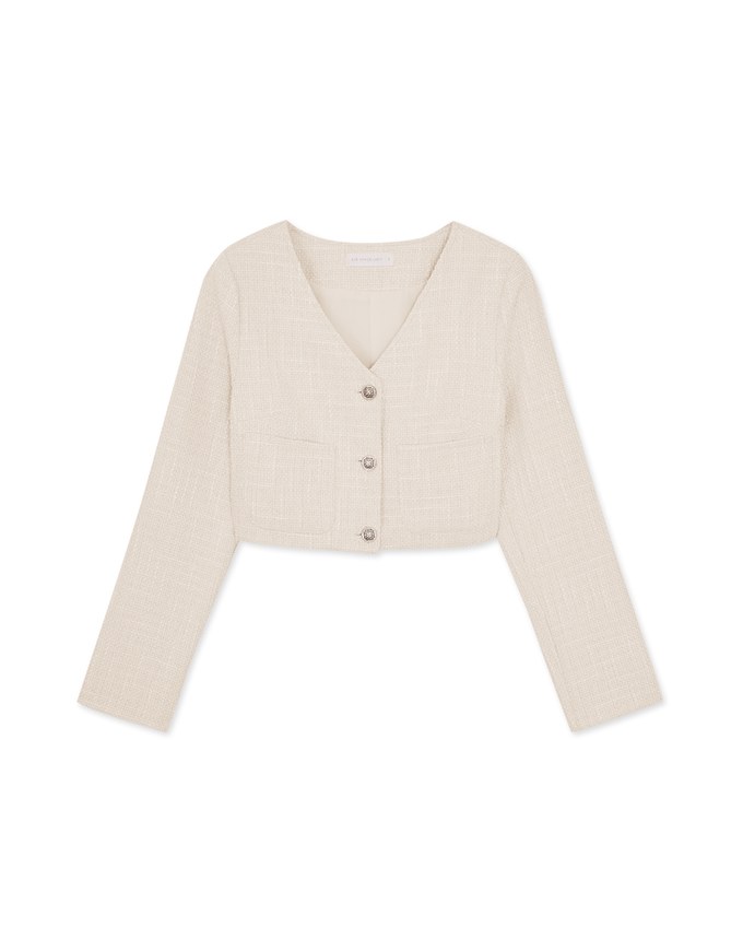 Classic Tweed Woolen Top