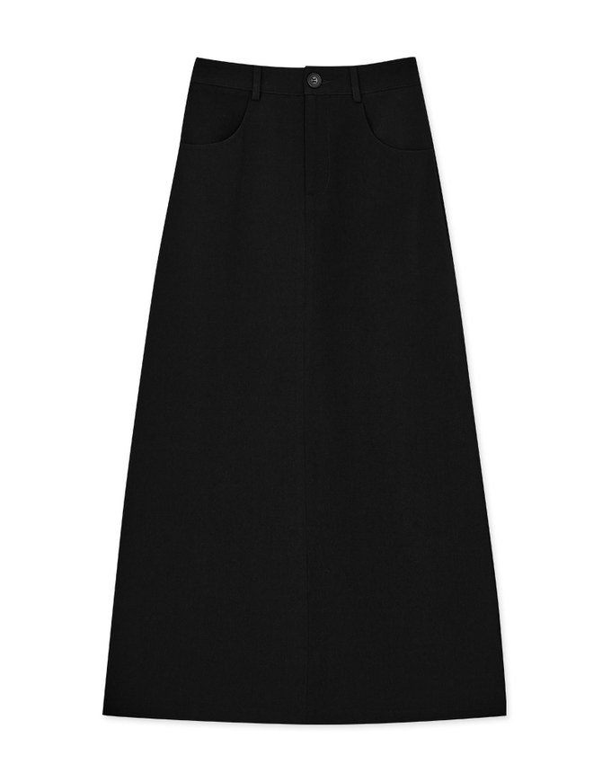 High Waist Slimming Slit Maxi Skirt
