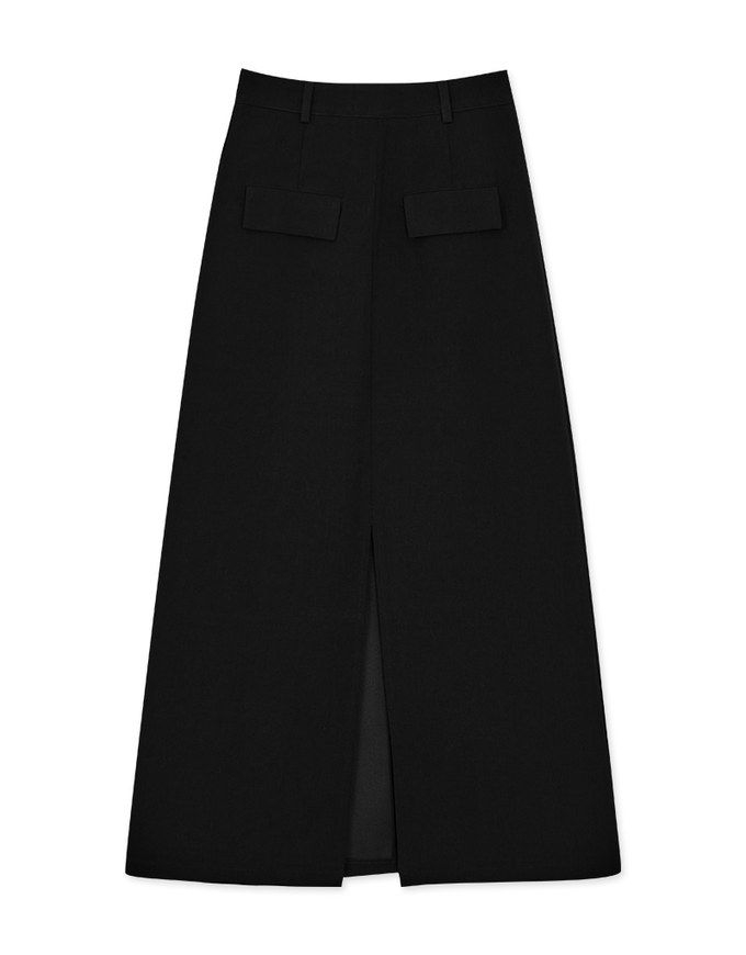 High Waist Slimming Slit Maxi Skirt