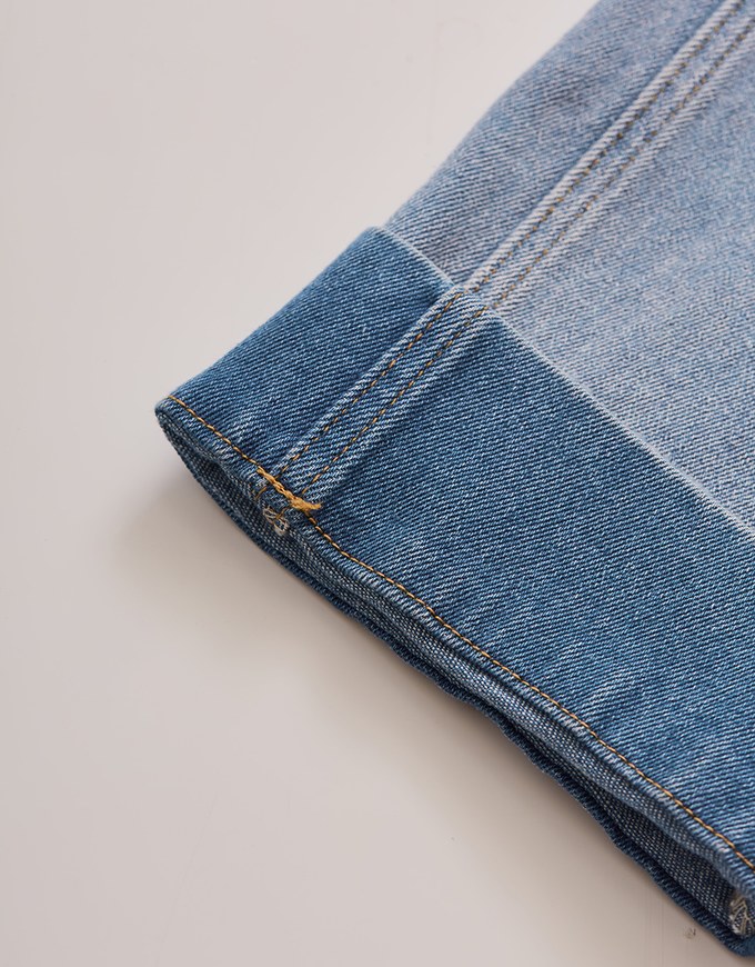 Foldable Denim Straight Leg Pants
